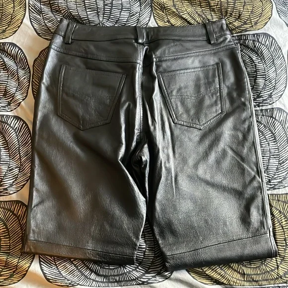 BLACK LEATHER PANTS - Picture 3 of 4